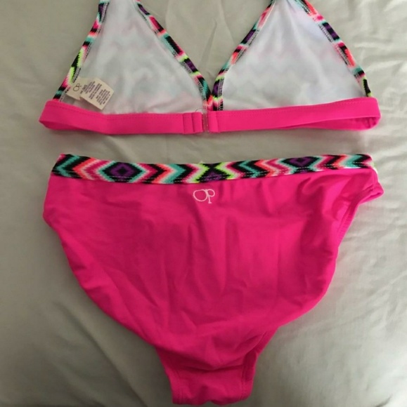Girls OP Swimming Suit Size 14-16 Top 10-12 Bottom - Picture 2 of 4